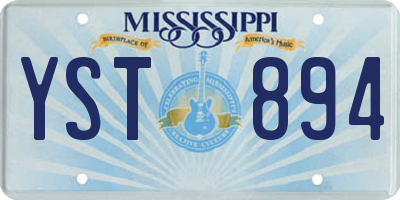 MS license plate YST894