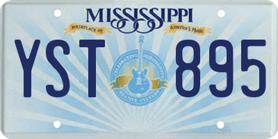 MS license plate YST895