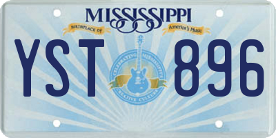 MS license plate YST896