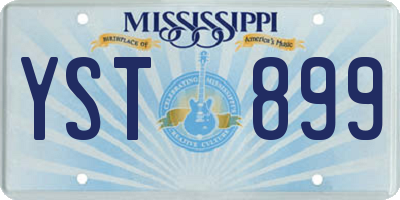 MS license plate YST899