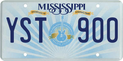 MS license plate YST900