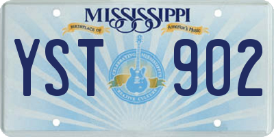 MS license plate YST902