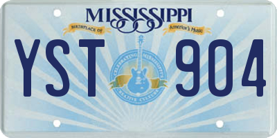 MS license plate YST904