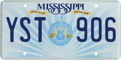 MS license plate YST906