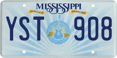 MS license plate YST908