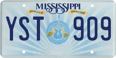 MS license plate YST909