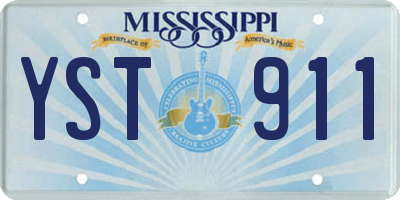 MS license plate YST911