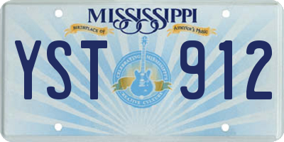 MS license plate YST912