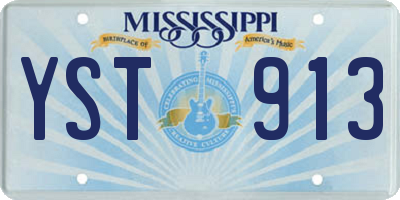 MS license plate YST913