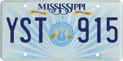 MS license plate YST915