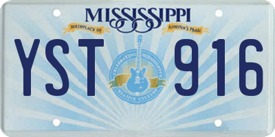 MS license plate YST916