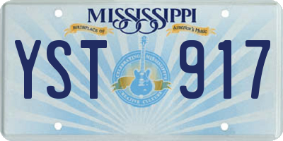 MS license plate YST917