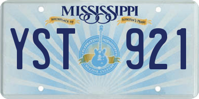 MS license plate YST921