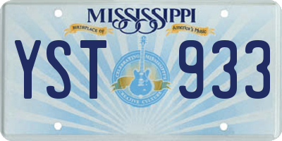 MS license plate YST933