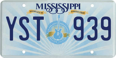 MS license plate YST939
