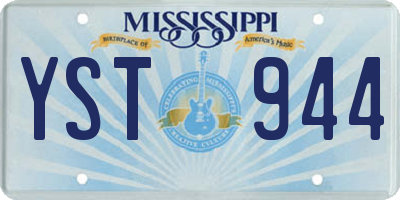 MS license plate YST944