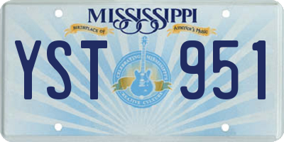 MS license plate YST951