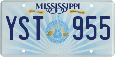 MS license plate YST955