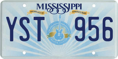 MS license plate YST956