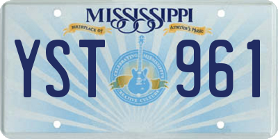 MS license plate YST961