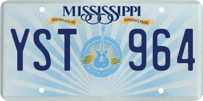 MS license plate YST964
