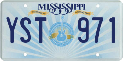 MS license plate YST971