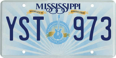MS license plate YST973