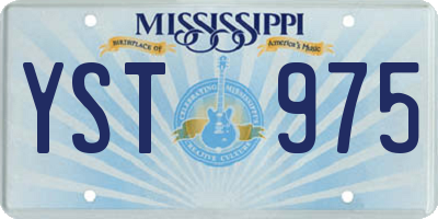 MS license plate YST975