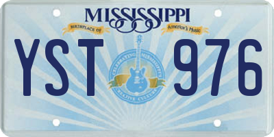 MS license plate YST976
