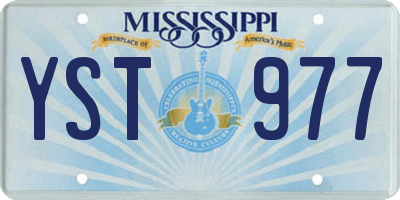 MS license plate YST977