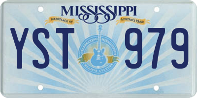 MS license plate YST979