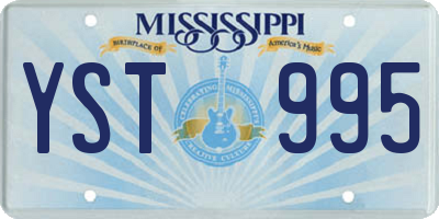 MS license plate YST995