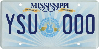 MS license plate YSU000