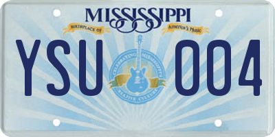 MS license plate YSU004
