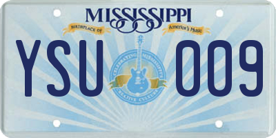 MS license plate YSU009