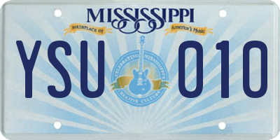 MS license plate YSU010