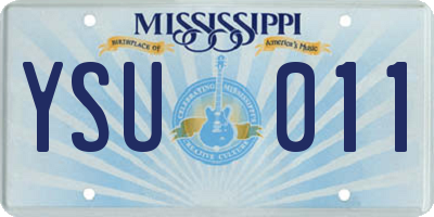 MS license plate YSU011