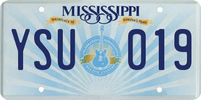MS license plate YSU019