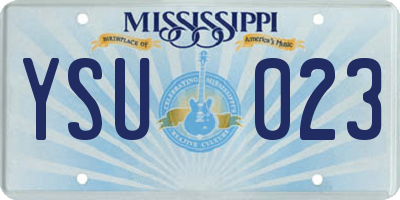 MS license plate YSU023
