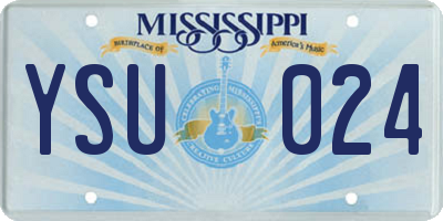 MS license plate YSU024