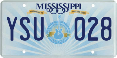 MS license plate YSU028