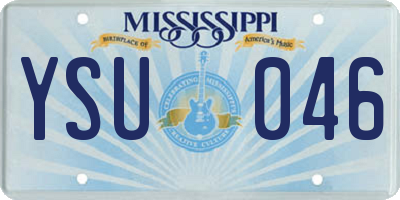 MS license plate YSU046