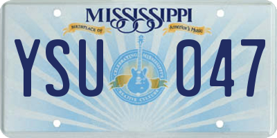 MS license plate YSU047