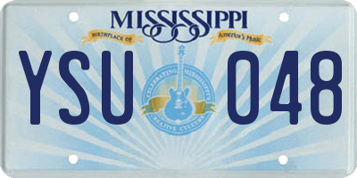 MS license plate YSU048