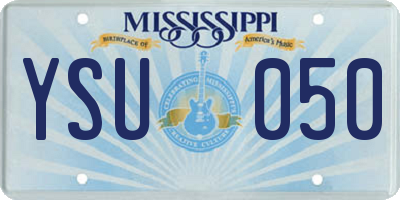 MS license plate YSU050