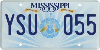 MS license plate YSU055