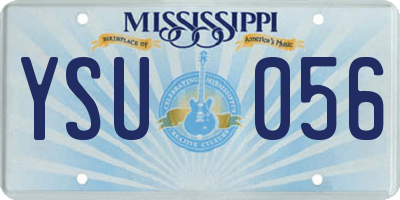 MS license plate YSU056
