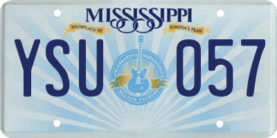 MS license plate YSU057