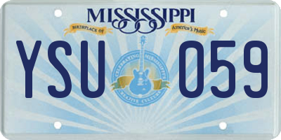 MS license plate YSU059