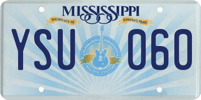 MS license plate YSU060